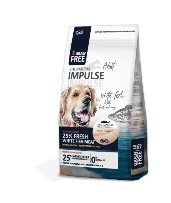 The Natural Impulse Dog Pescado Blanco Grain Free 10 kg